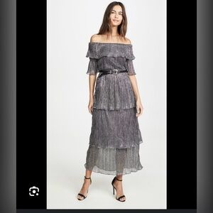 Metallic Off-the-shoulder dress